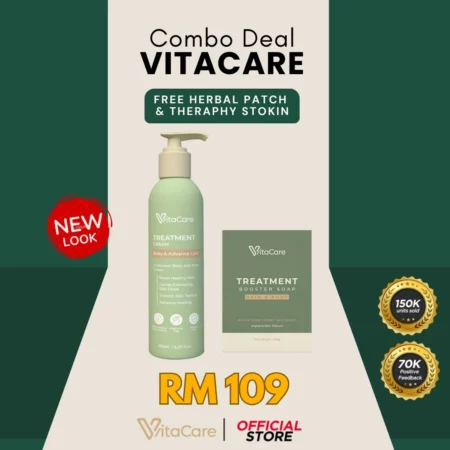 Set Combo Deal (1 Botol Krim + 1 Sabun) Vitacare + Free Gift
